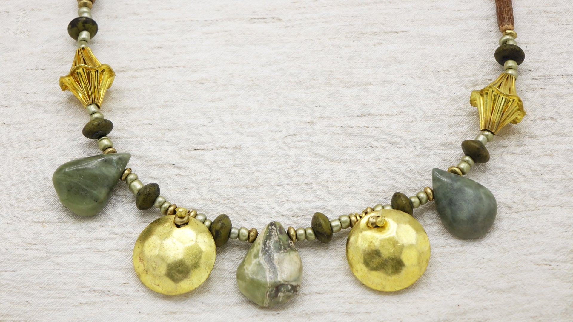 Variscite Stone Beaded Necklace - Verna Artisan Works