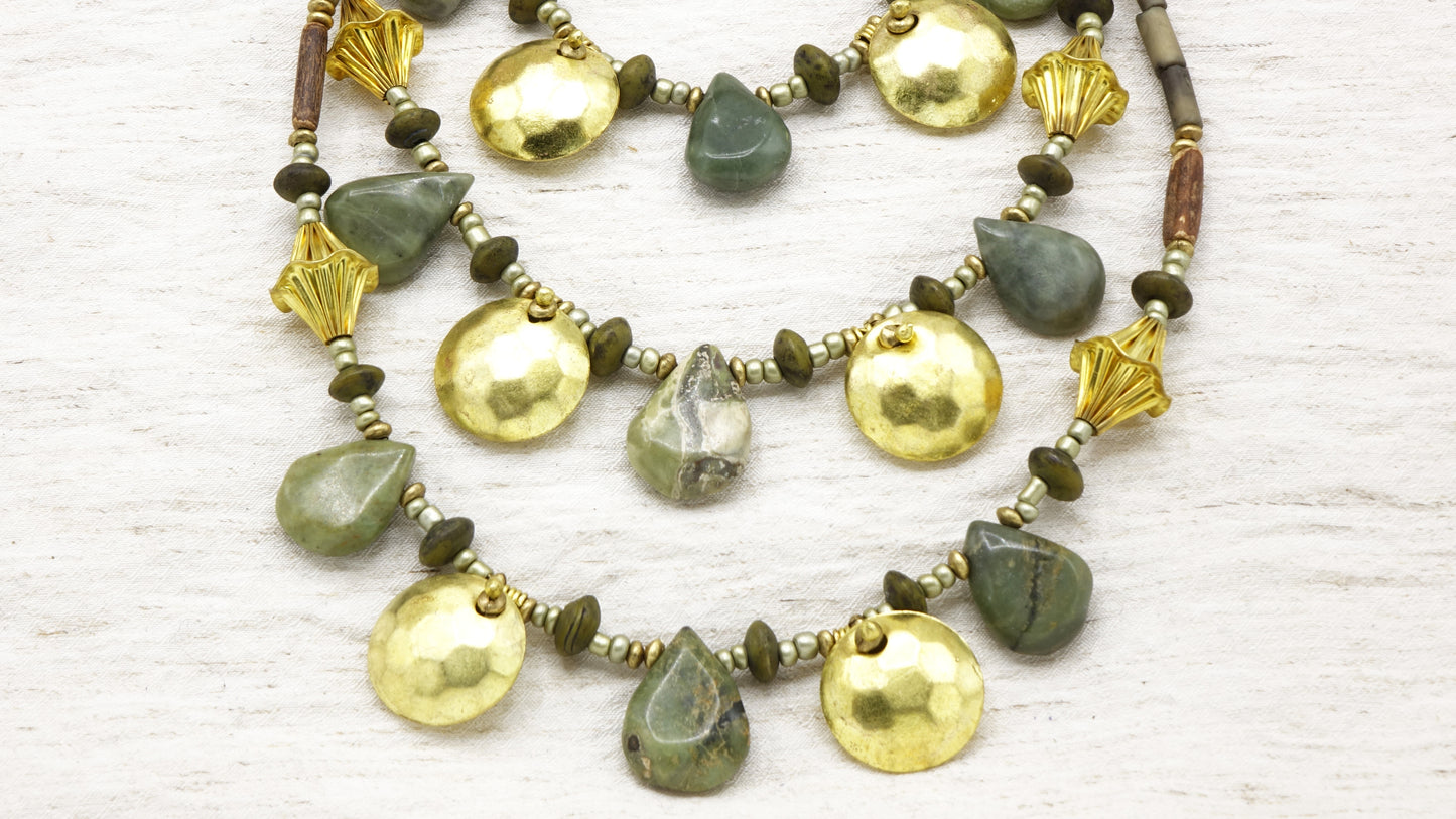 Variscite Stone Beaded Necklace - Verna Artisan Works