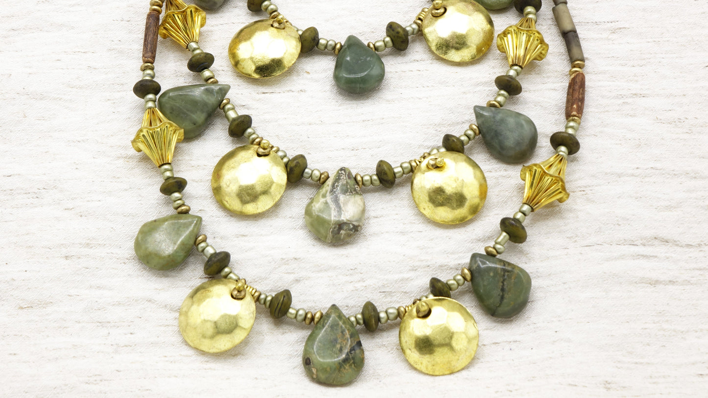 Variscite Stone Beaded Necklace - Verna Artisan Works