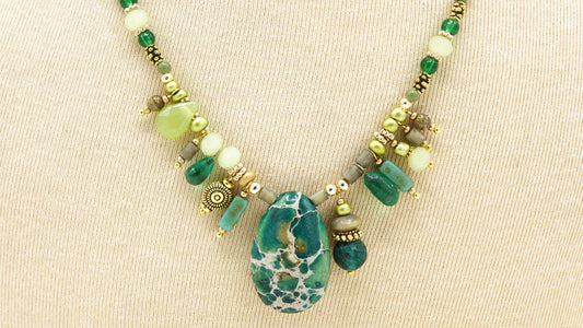 Variscite Gemstone Necklace - Verna Artisan Works