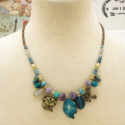 Boho Beaded Gothic Necklace - Verna Artisan Works