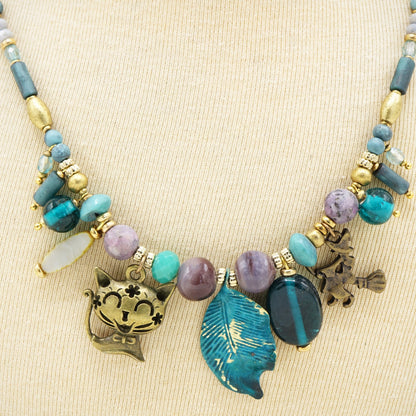 Boho Beaded Gothic Necklace - Verna Artisan Works