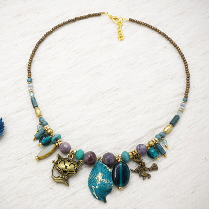 Boho Beaded Gothic Necklace - Verna Artisan Works