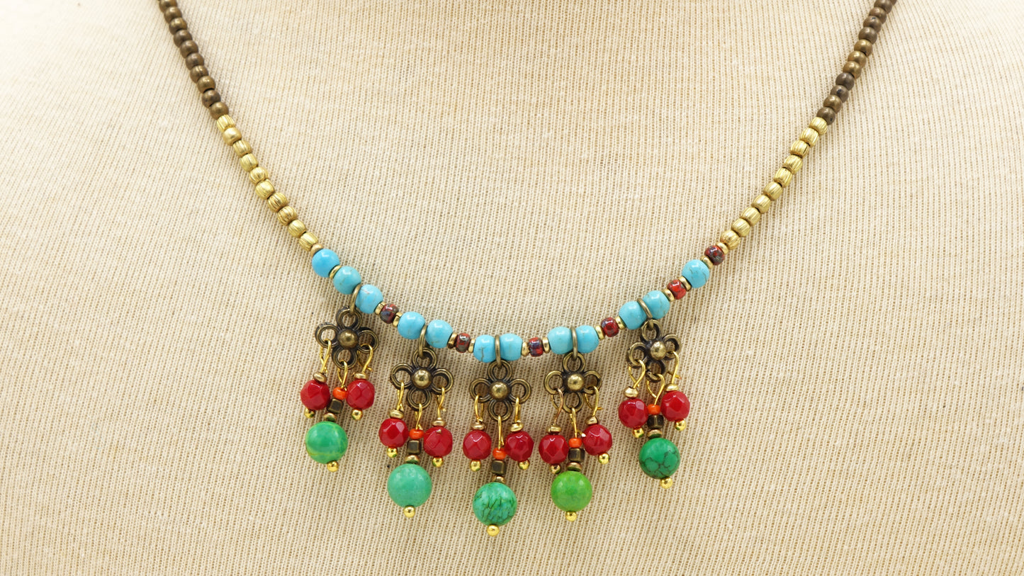 Boho Beaded Necklace - Verna Artisan Works