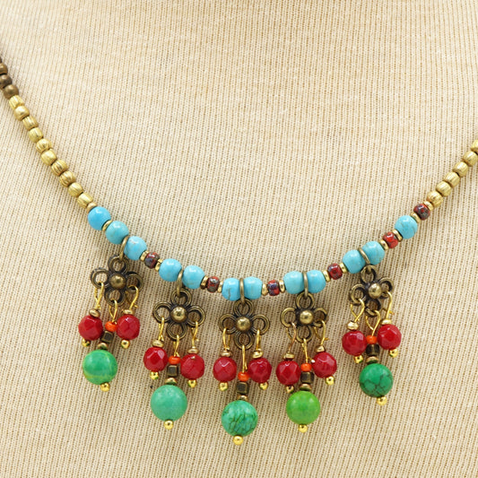 Boho Beaded Necklace - Verna Artisan Works