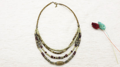 Boho Beaded Layered Necklace