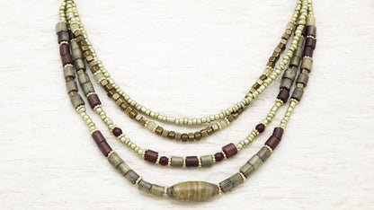 Boho Beaded Layered Necklace