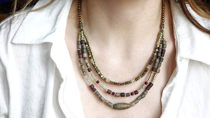 Boho Beaded Layered Necklace