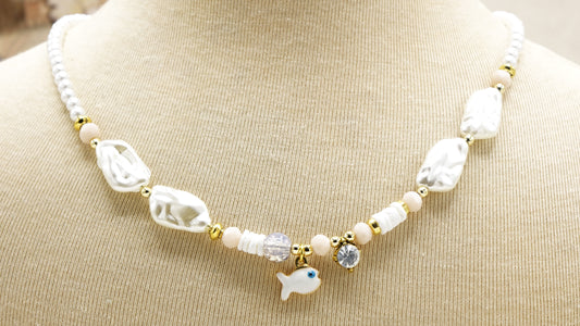 Boho Beaded Fish Necklace