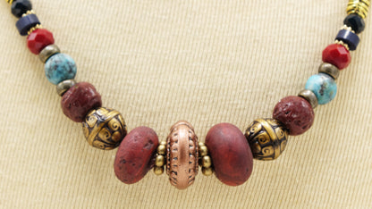 Burgundy Beaded Necklace
