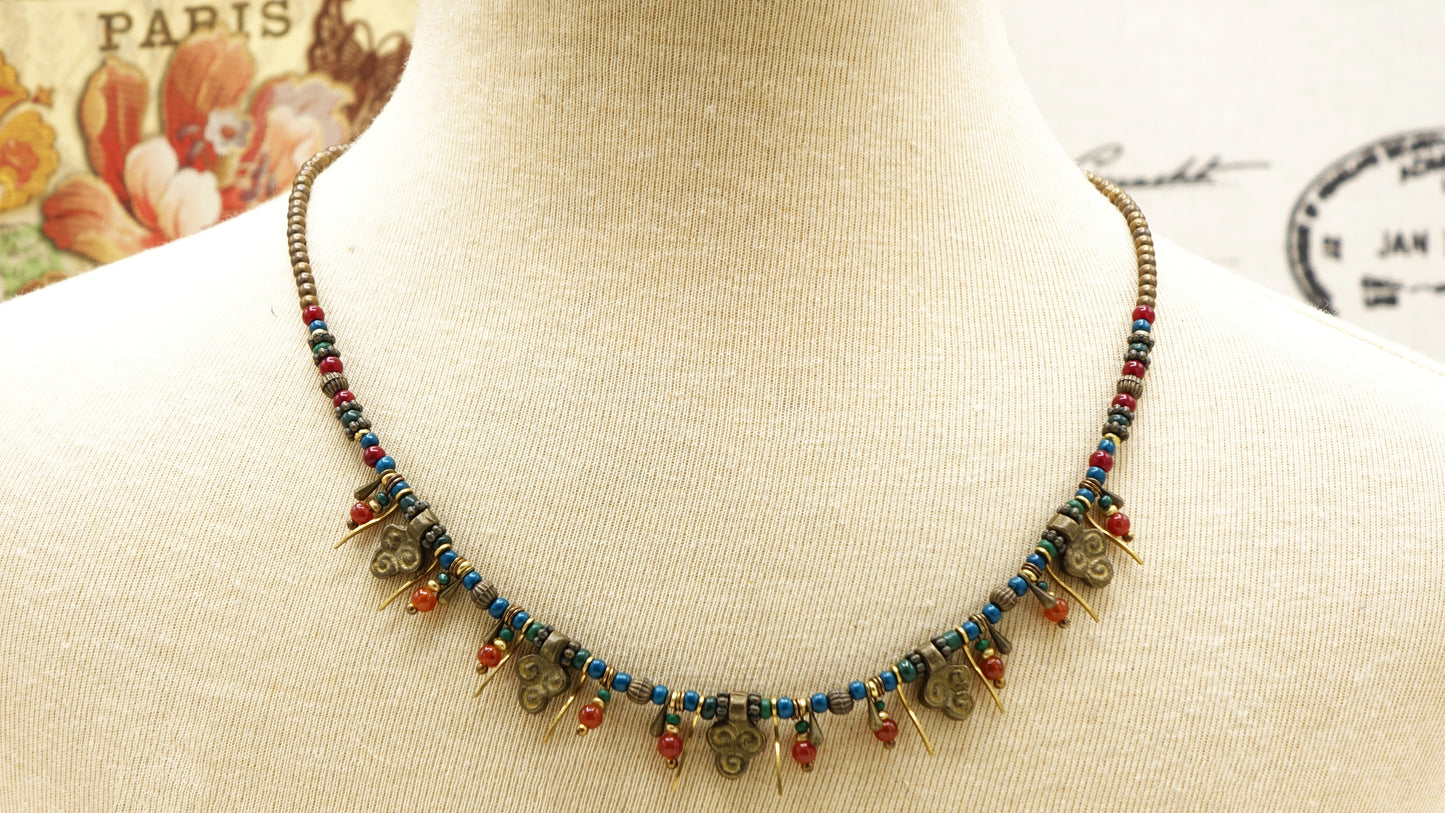 Boho Beaded Hippie Necklace