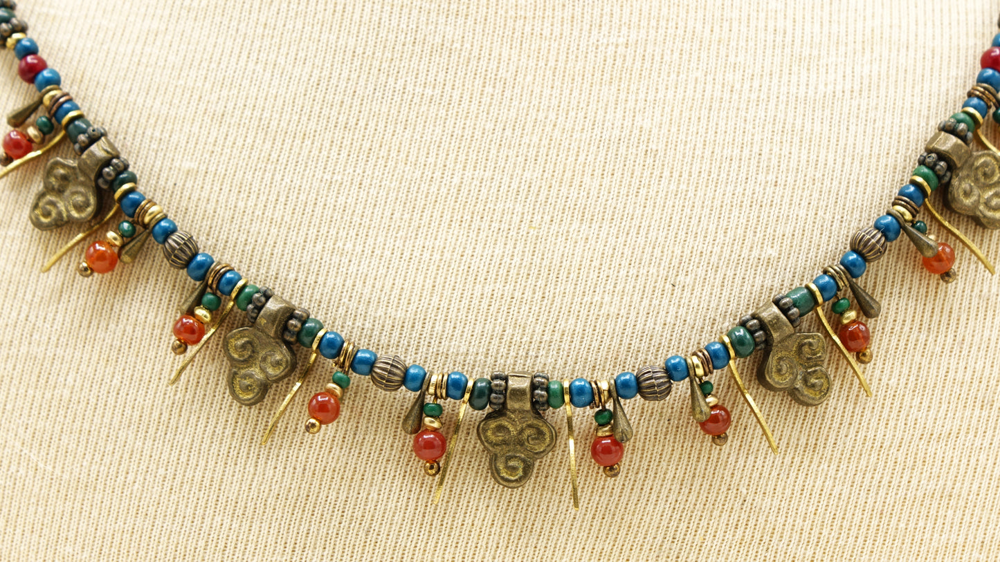 Boho Beaded Hippie Necklace