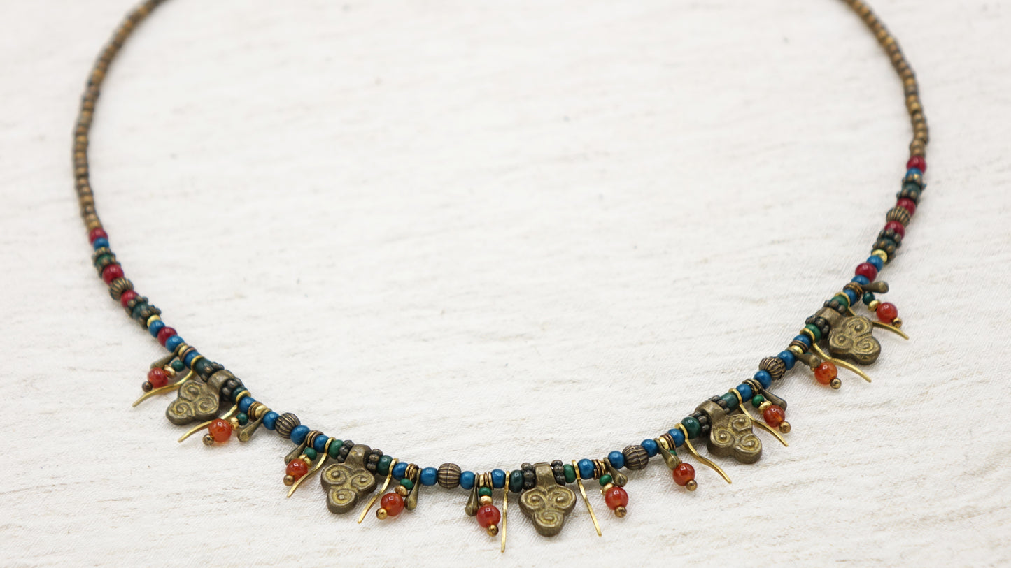 Boho Beaded Hippie Necklace