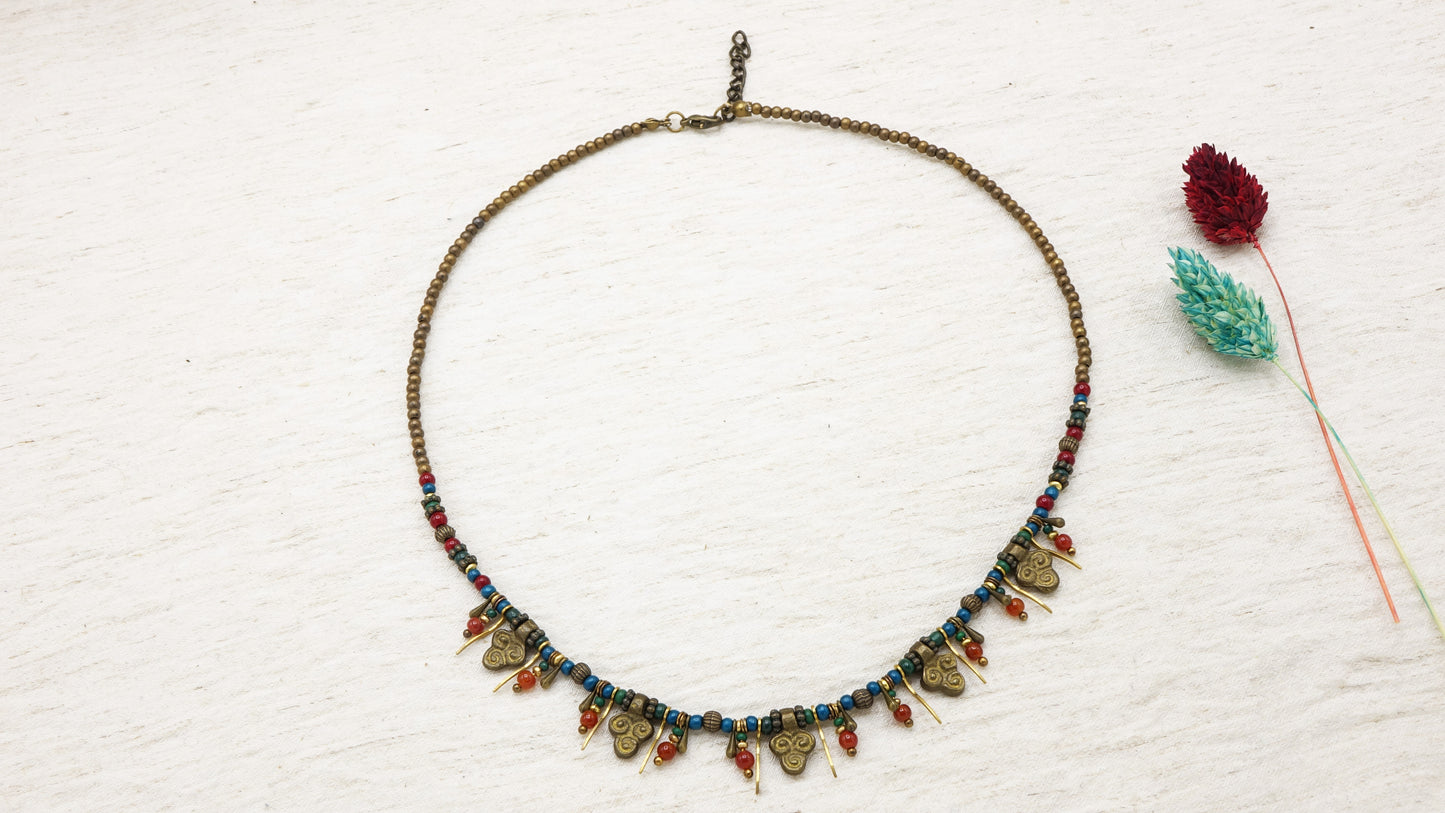 Boho Beaded Hippie Necklace