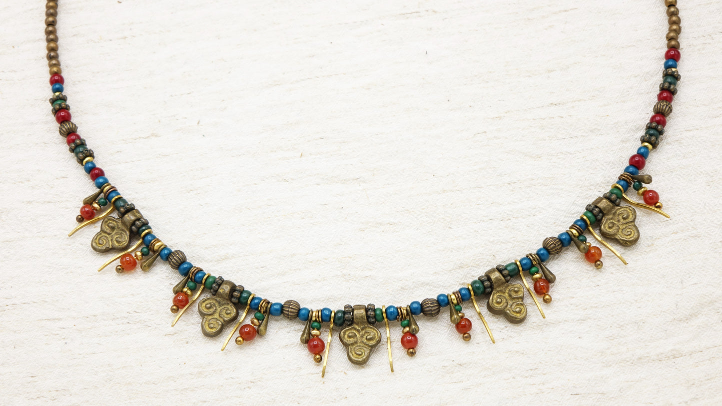 Boho Beaded Hippie Necklace