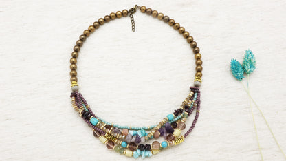 Boho Beaded Ethnic Necklace