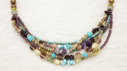 Boho Beaded Ethnic Necklace