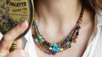 Boho Beaded Ethnic Necklace