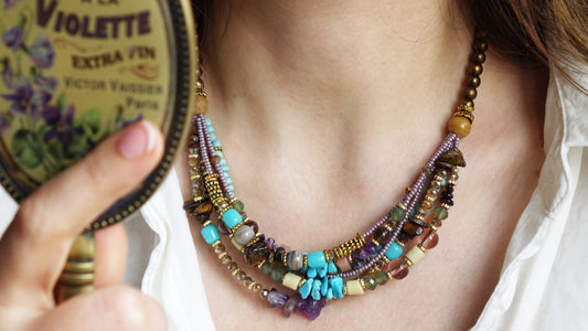 Boho Beaded Ethnic Necklace