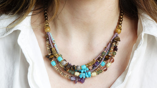 Boho Beaded Ethnic Necklace
