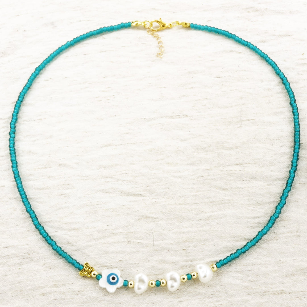 Fresh Water Pearl Floral Necklace