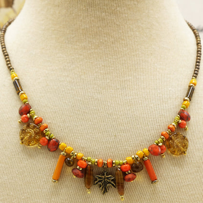 Boho Chic Leaf Necklace