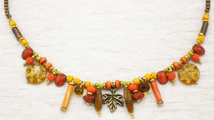 Boho Chic Leaf Necklace