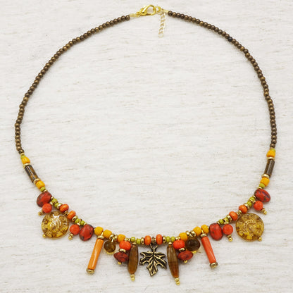 Boho Chic Leaf Necklace