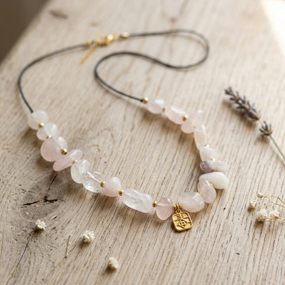 Rose Quartz Beaded Necklace
