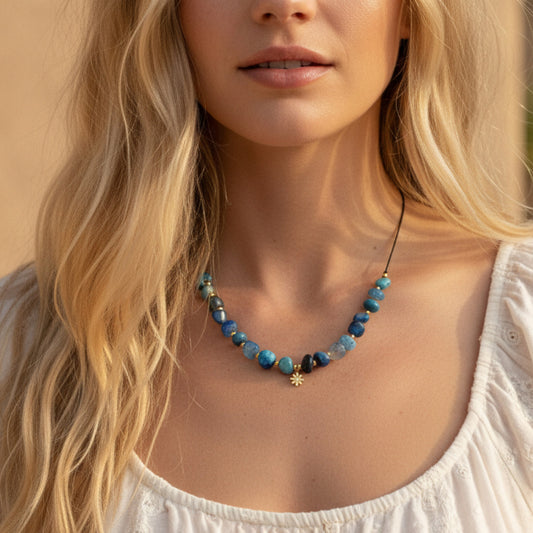 Boho Beaded Ocean Inspired Necklace