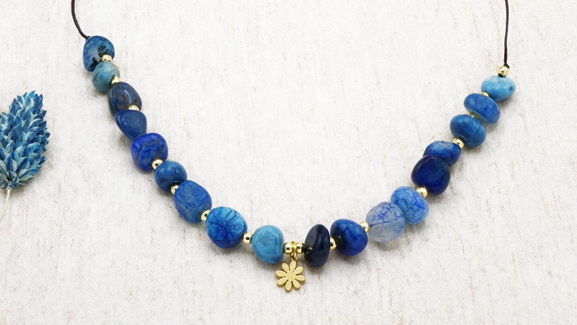 Boho Beaded Ocean Inspired Necklace