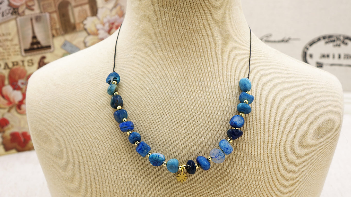 Boho Beaded Ocean Inspired Necklace