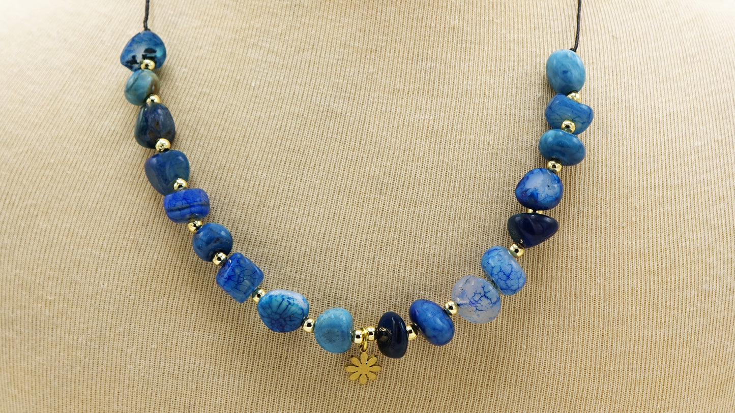 Boho Beaded Ocean Inspired Necklace