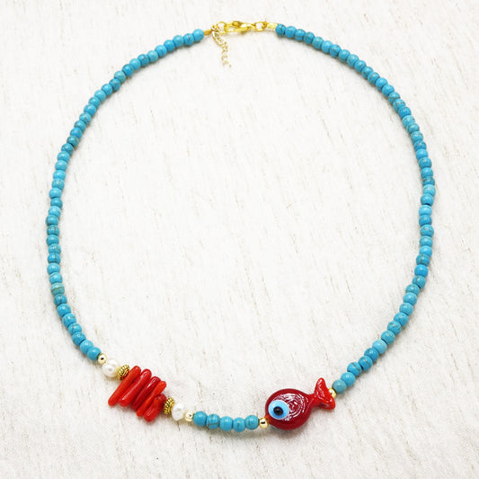Beaded Fish Necklace