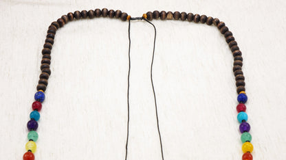 Long Beaded "Flower of Life" Necklace