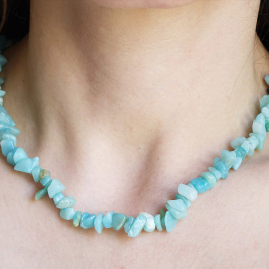 Crystal Chip Beaded Jade Necklaces