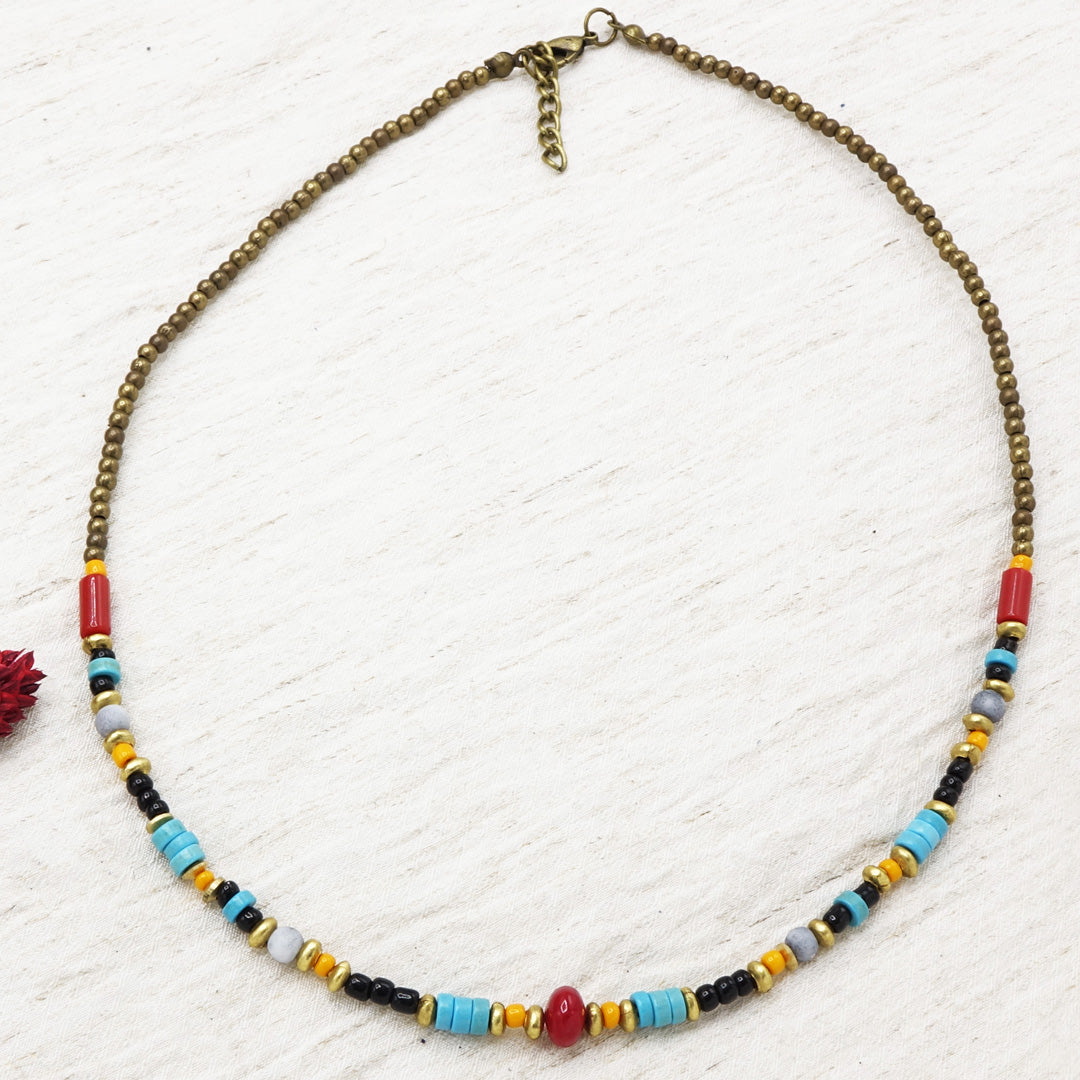 Boho Beaded Necklace. From casual outings to music festivals.