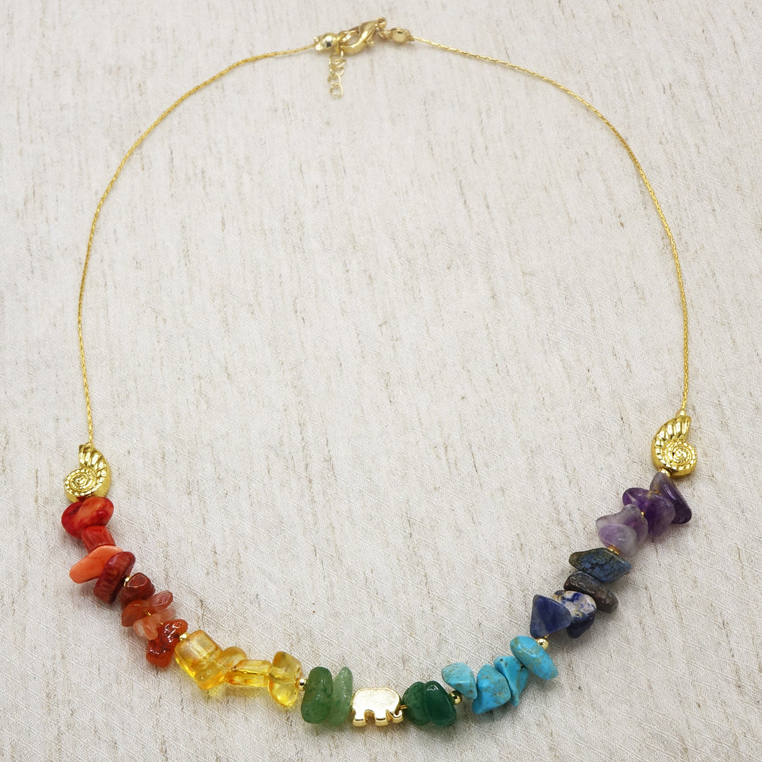 7 Chakra Crystal Stone Necklace