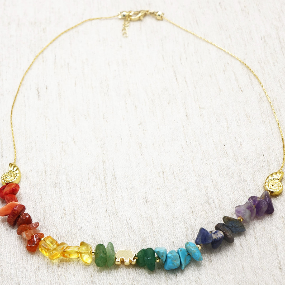 7 Chakra Crystal Stone Necklace