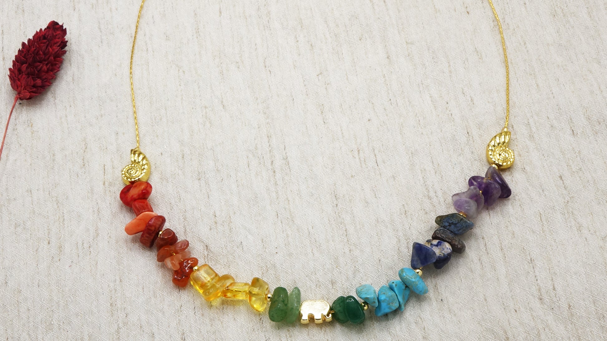 7 Chakra Crystal Stone Necklace