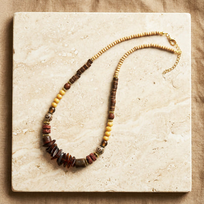 Earthy Beaded Necklace - Verna Artisan Works