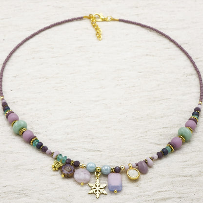 Boho Chic Beaded Winter Necklace