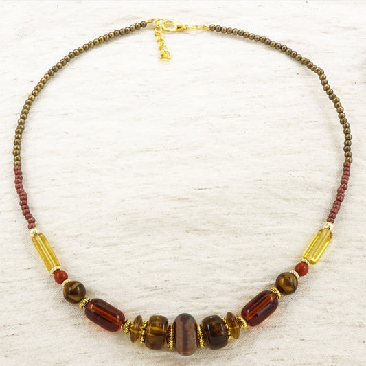 Boho Beaded Hippie Necklace