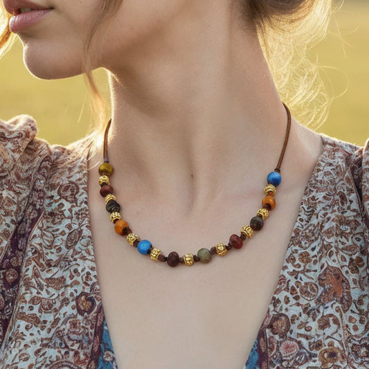 Boho Beaded Festival Necklace