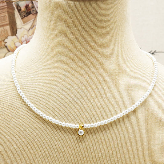 Dainty Faux Pearl Necklace