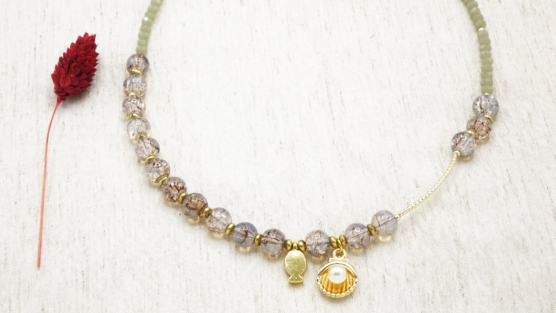 Beaded Shell Necklace