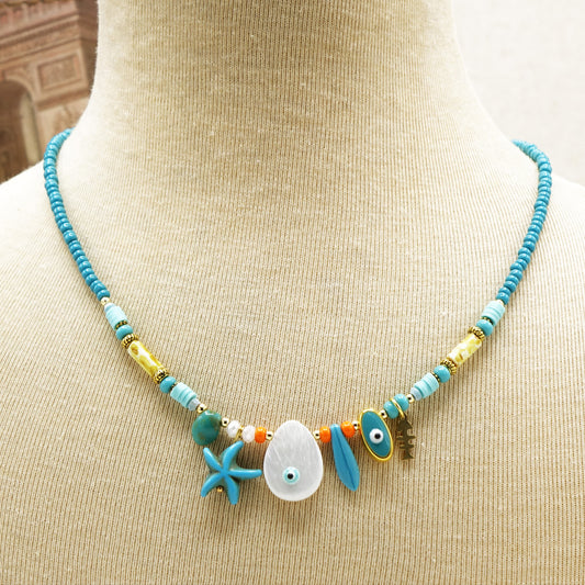 Beaded Ocean Necklace