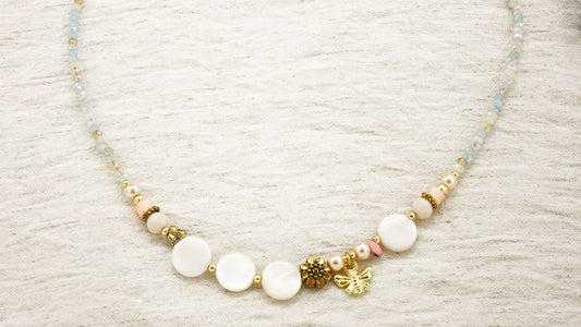 Beaded Mother of Pearl Necklace
