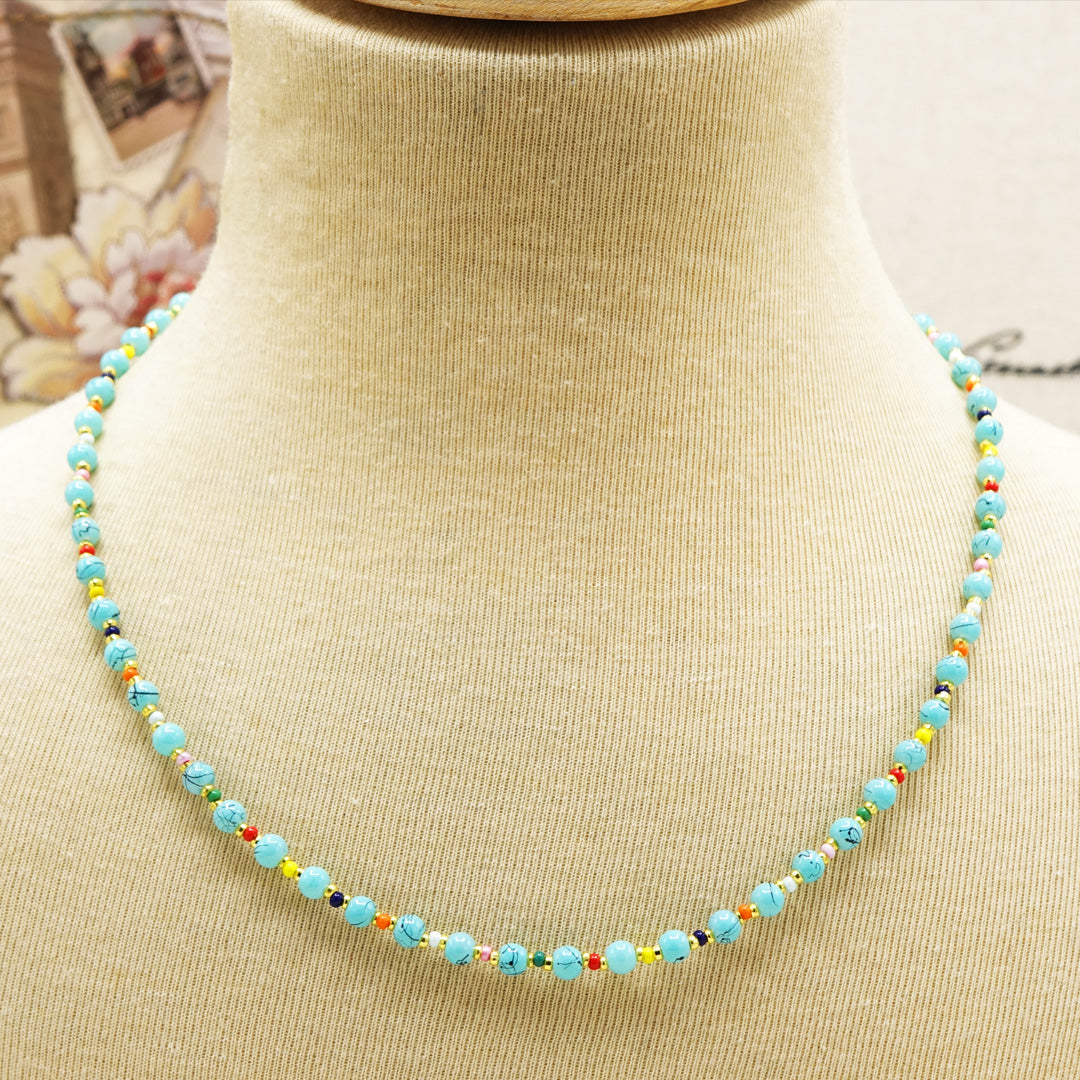 Turquoise Dreams Beaded Necklace