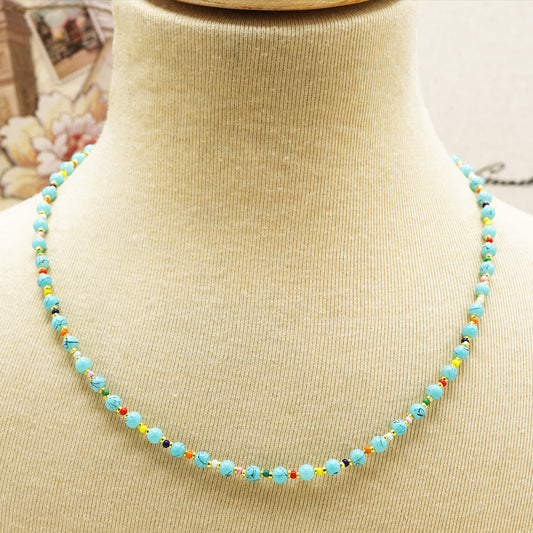 Turquoise Dreams Beaded Necklace